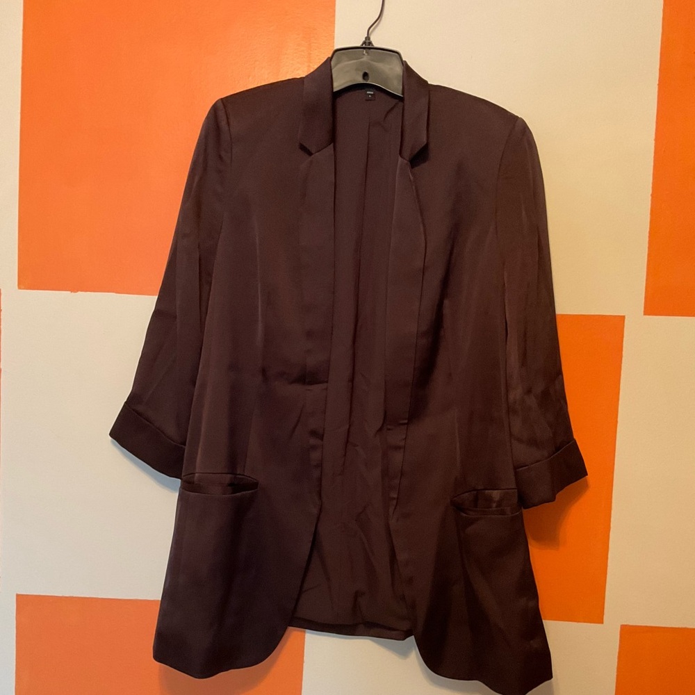 Express Chocolate Brown Satin Blazer